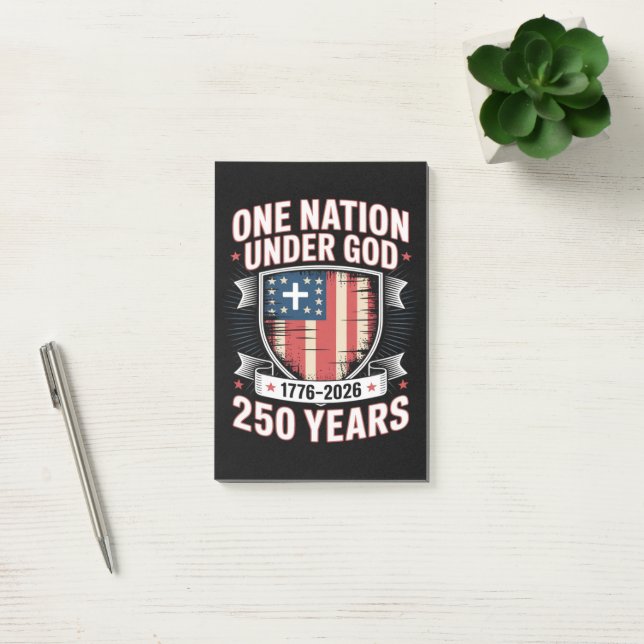 En nation under Gud 1776 2026 Post-it Block (Kontor)