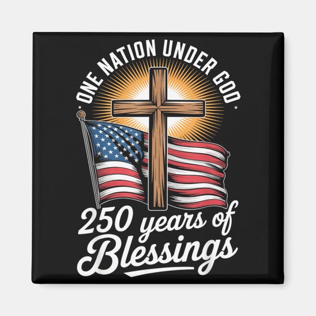 En nation under Gud 250 år 250-årsjubileum Magnet (Framsidan)