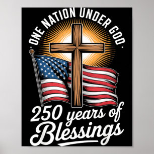 En nation under Gud 250 år 250-årsjubileum Poster