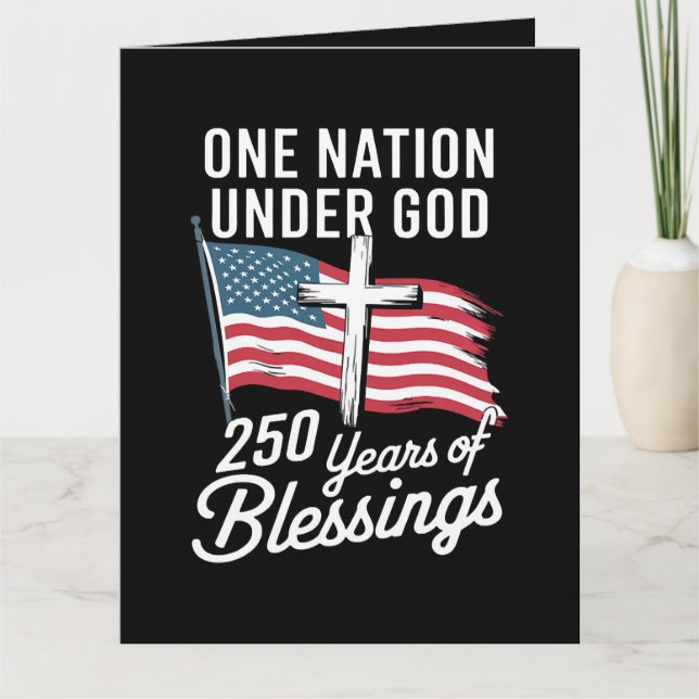 En nation under Gud 250 år Kort (Framsida)