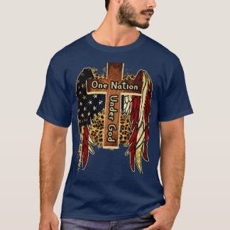 En nation under Gud 4 juli Patriot Kor T Shirt