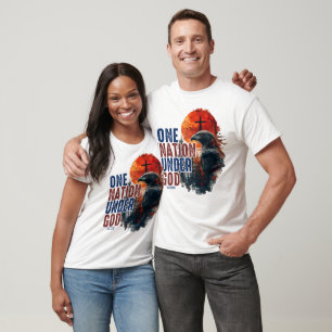 En nation under Gud Eagle Kor T Shirt
