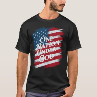 En nation under Gud, Independence day, Förenta sta T Shirt
