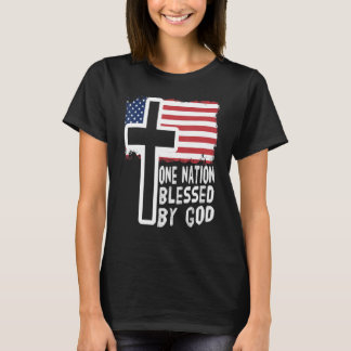en nation under gud jesus us flagga christian mana t shirt