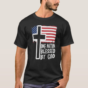 en nation under gud jesus us flagga christian mana t shirt