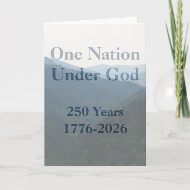 En nation under Gud Kort (Framsida)
