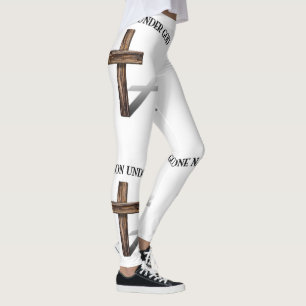 En nation under Gud med kors Leggings