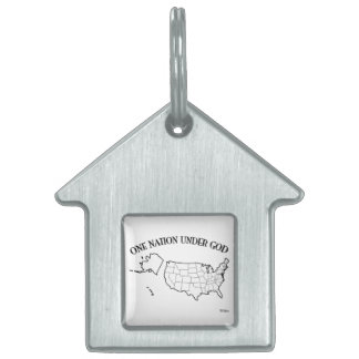 En nation under Gud med US-disposition ID-bricka Husdjur