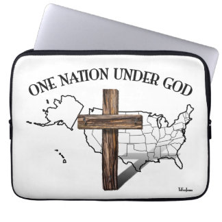 En nation under Gud med US-disposition Laptop Fodral