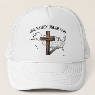 En nation under Gud med US-disposition Truckerkeps