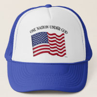 En nation under Gud med USA:s flagga