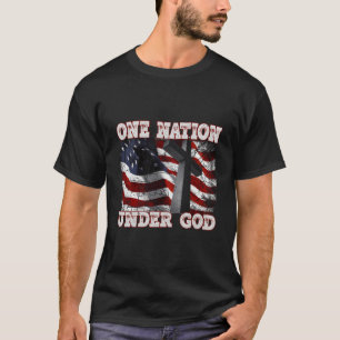 En nation under Gud patriotisk kristen Kor Ame T Shirt