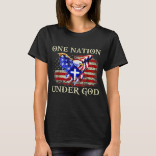 en nation under gud patriotisk usa christian t shirt