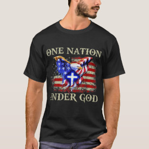 en nation under gud patriotisk usa christian t shirt