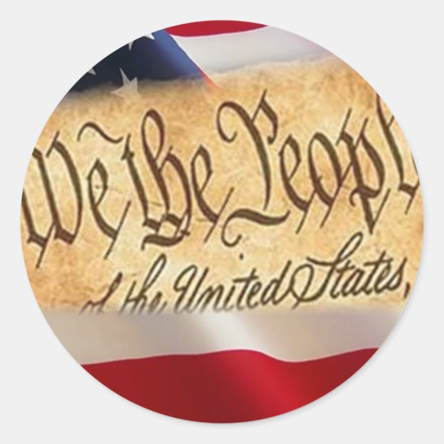 En nation under Gud Runt Klistermärke (Framsida)