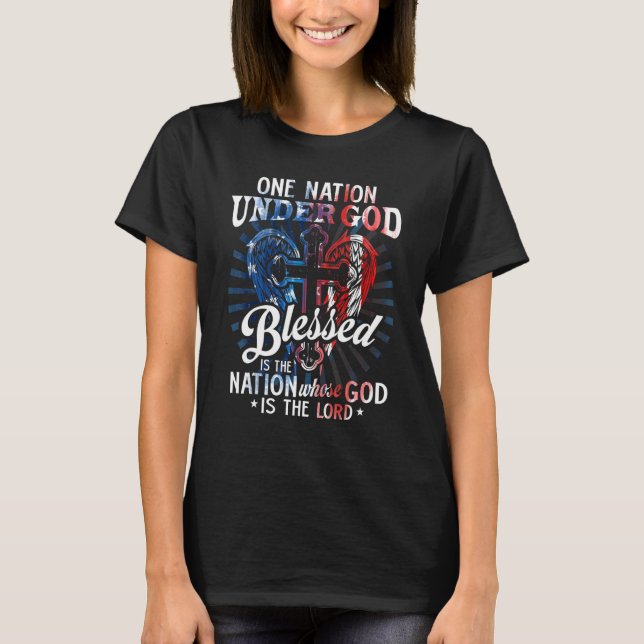 En nation under Gud Shirt One Nation under Gud Je T (Framsida)