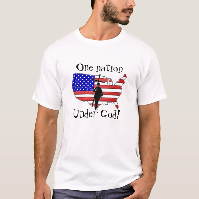 en nation under gud t shirt (Framsida)