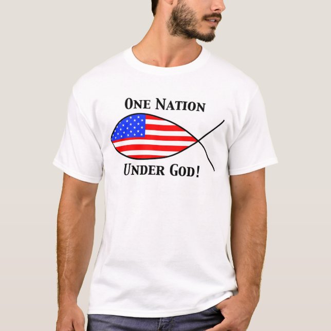 En nation under gud tee shirt (Framsida)