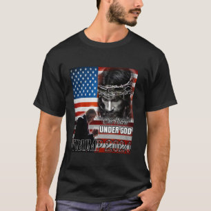 En nation under Gud Trump 2024 Guds amerikanska Fl T Shirt