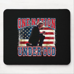 En nation under Gud Trump Be Jesus Usa Flagga Dis Musmatta