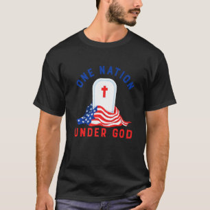 En nation under Gud Ultimate Memorial Patriotic 4 T Shirt