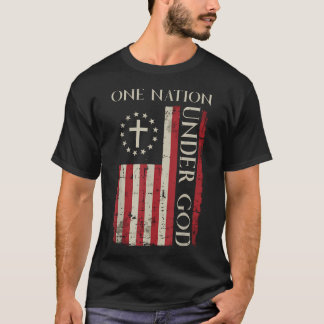 En nation under Gud, USA-flagga, 4:e juli T Shirt