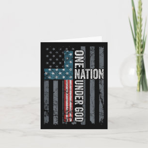 En nation under Gud - USA Kor Flagga Christian - Kort