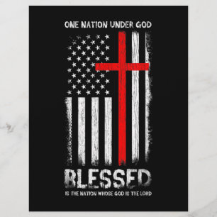 En nation under Gud USA Patriot Veteran Brevhuvud