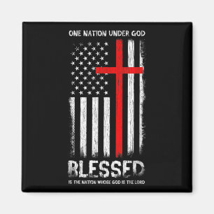 En nation under Gud USA Patriot Veteran Magnet