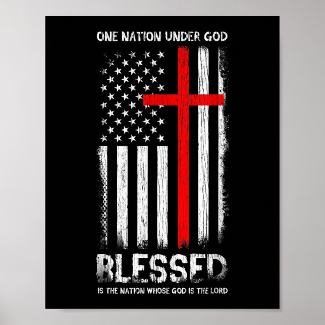 En nation under Gud USA Patriot Veteran Poster (Framsidan)
