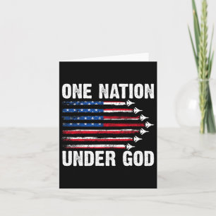 En nation under Guds amerikanska Flagga 4:e juli F Kort