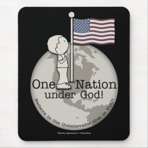 En nation under Guds lilla pojke vid USA:s Flagga Musmatta