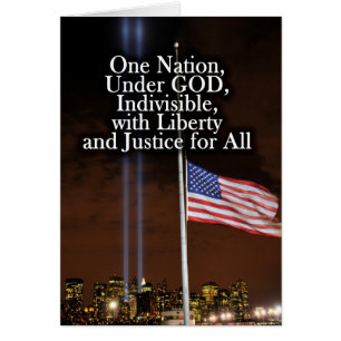 En nation under Guds patriotdag 9/11 patriotisk Hälsningskort