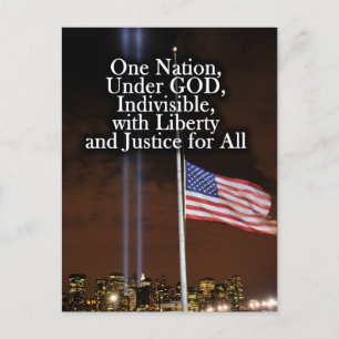 En nation under Guds patriotdag 9/11 patriotisk Vykort