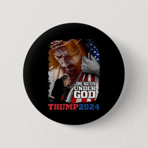 En nation under Guds president Trump 2024 Amerika Knapp