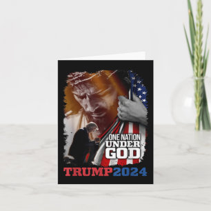 En nation under Guds president Trump 2024 Amerika Kort