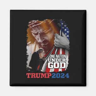 En nation under Guds president Trump 2024 Amerika Magnet