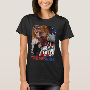 En nation under Guds president Trump 2024 Amerika T Shirt