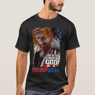 En nation under Guds president Trump 2024 Amerika T Shirt