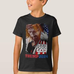 En nation under Guds president Trump 2024 Amerika T Shirt