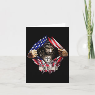 En nation under Jesus Art oss Flagga Christian M Kort