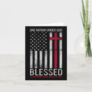 En nation under Jesus välsignad amerikansk Flagga Kort