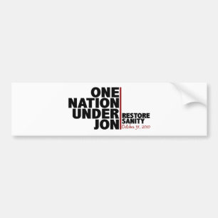 En nation under Jon (återställandeSanity) Bildekal