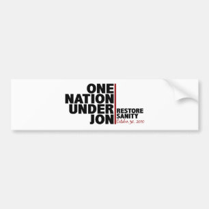 en nation under jon (stewart) bildekal