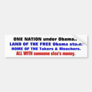 EN NATION under ObamaHOME av den FRIA Obama saker Bildekal