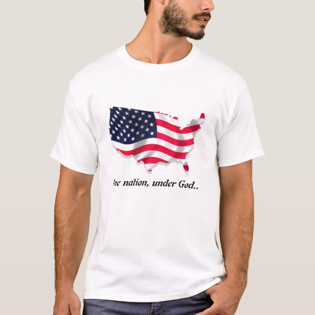 En nation, under skjortan för gud t tee shirt (Framsida)