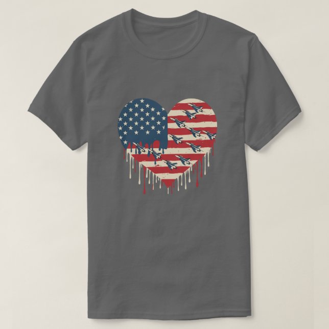 En nations hjärta: styrka och uppoffring t shirt (Design framsida)