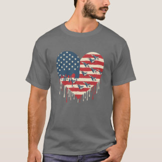 En nations hjärta: styrka och uppoffring t shirt