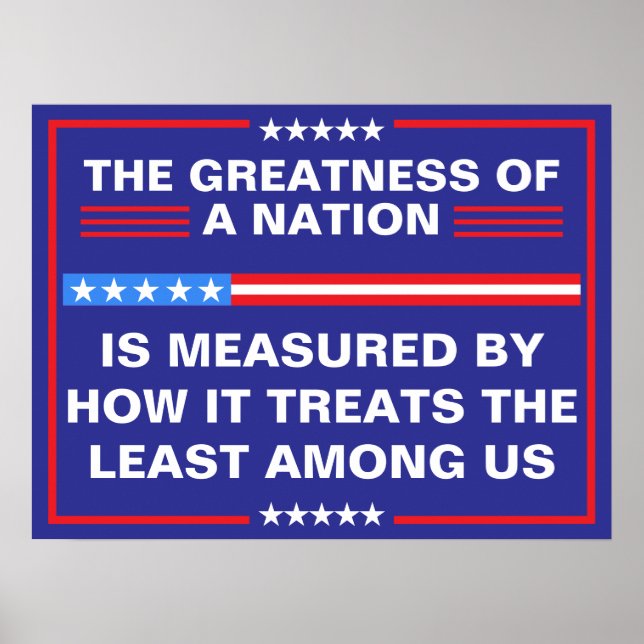 En nations storhet Politisk Poster (Framsidan)