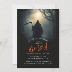 En natt att dö för! Halloween fest Inbjudningar